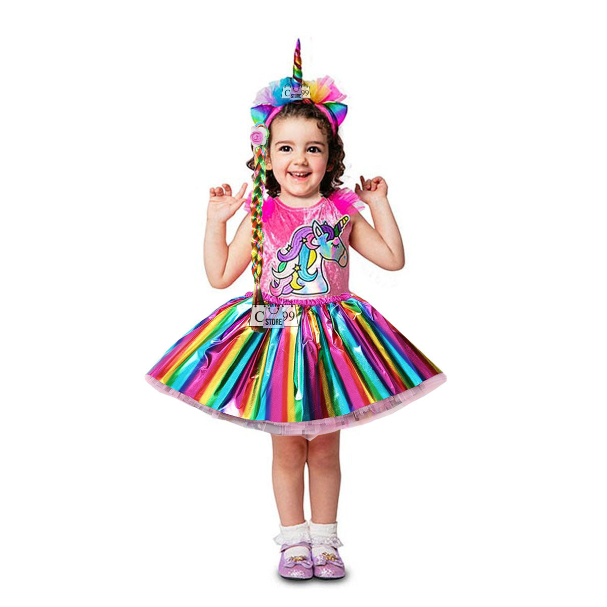 Disfraz De Unicornio Metalizado Hallowen