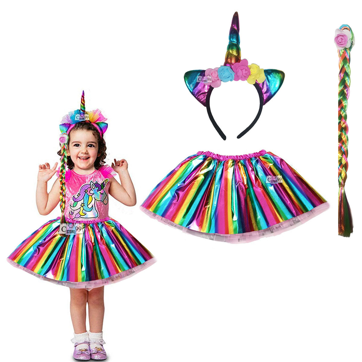 Disfraz De Unicornio Metalizado Hallowen