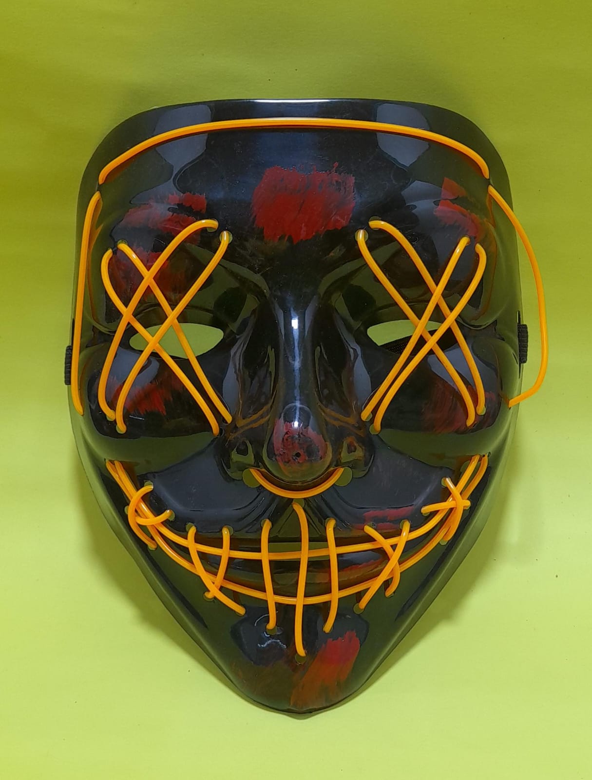 Mascara Hallowen con Luz AMARILLA