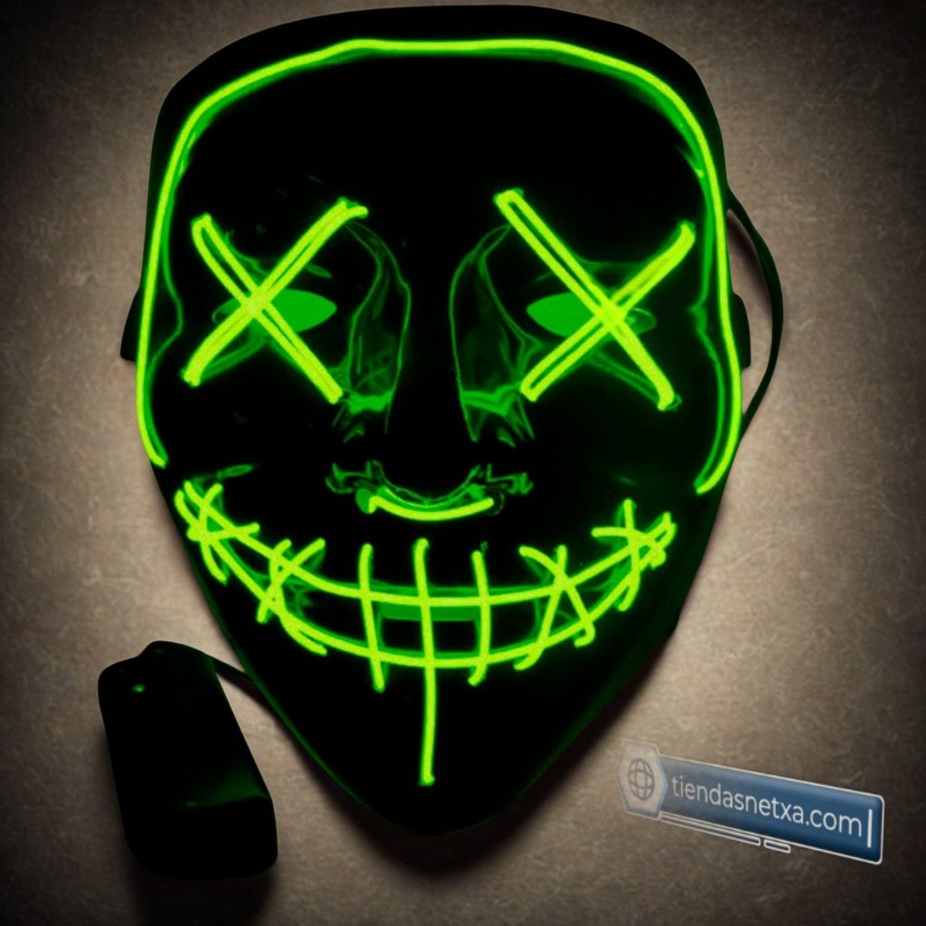 MASCARA LA PURGA CON LUCES LED 🎃