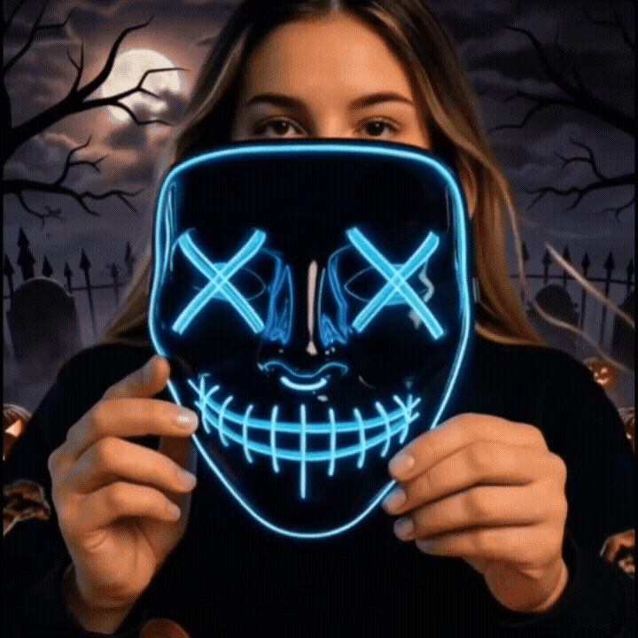 MASCARA LA PURGA CON LUCES LED 🎃