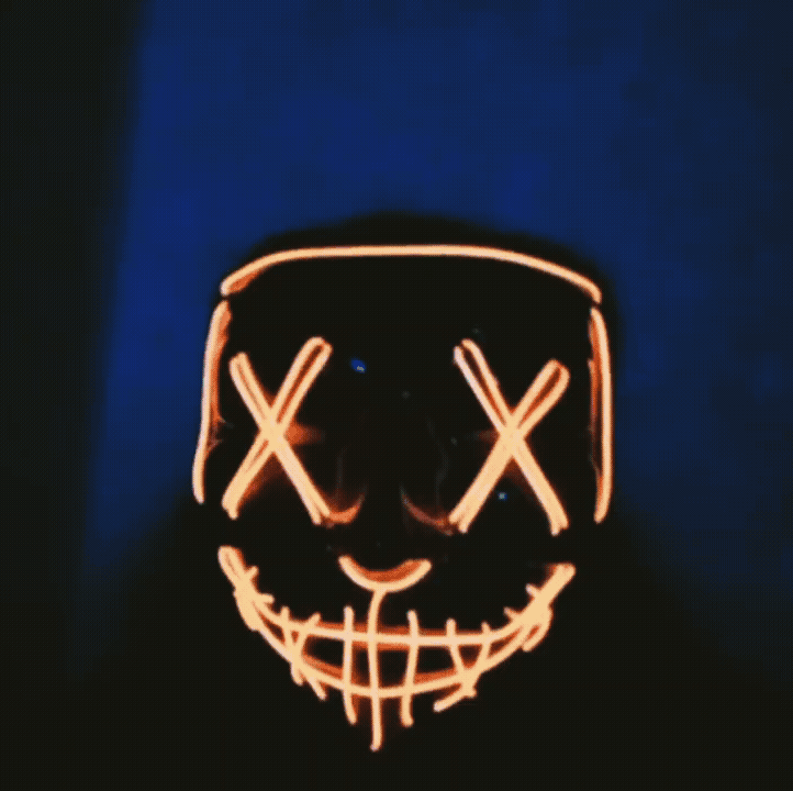 MASCARA LA PURGA CON LUCES LED 🎃
